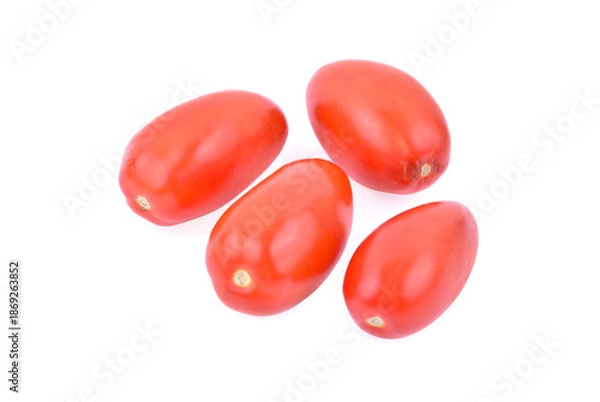Obraz Plum tomatoes on white background