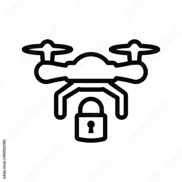 Obraz Drone lock icon