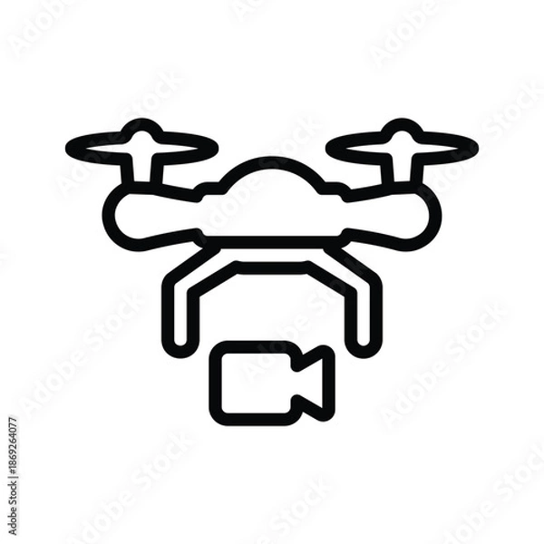 Obraz Drone record icon