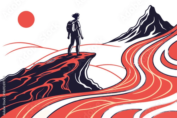 Obraz Volcanic Landscape Concept