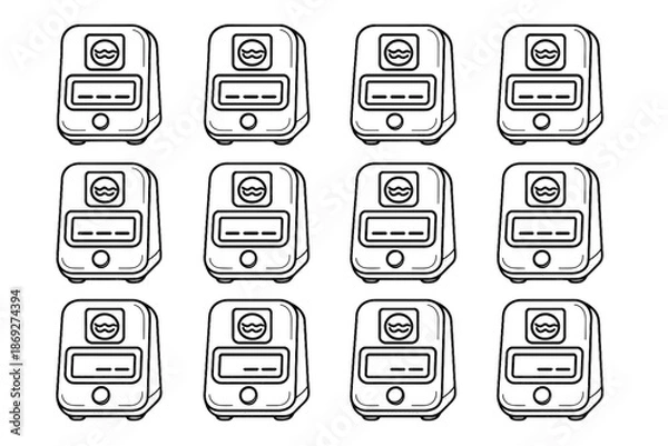 Obraz Laundry shading panel button icon vector stripe surface tile ridge highlight digital