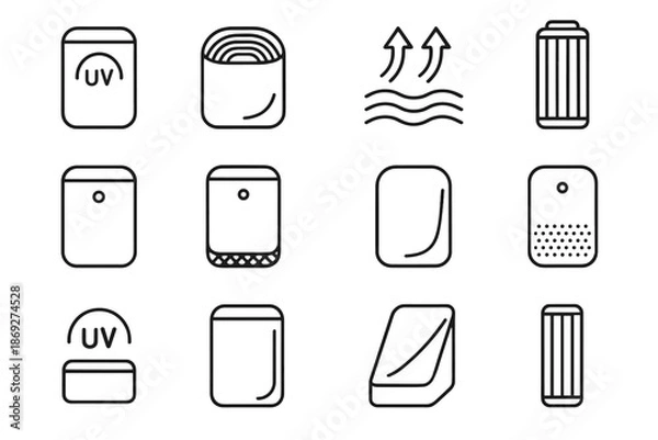 Obraz Filter underside vector outline arc control boundary icon rod purifier contour smart