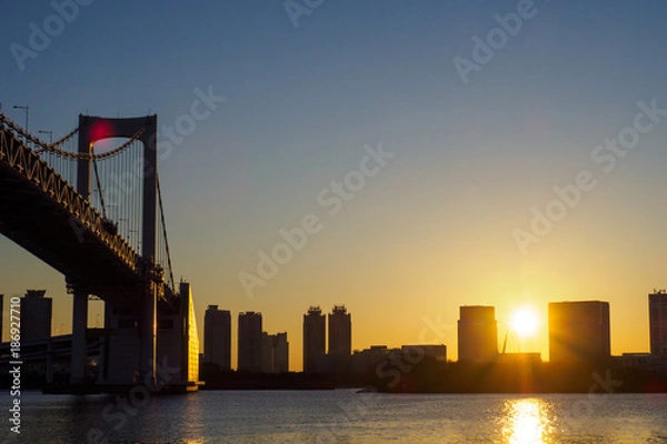 Obraz レインボーブリッジ　初日の出