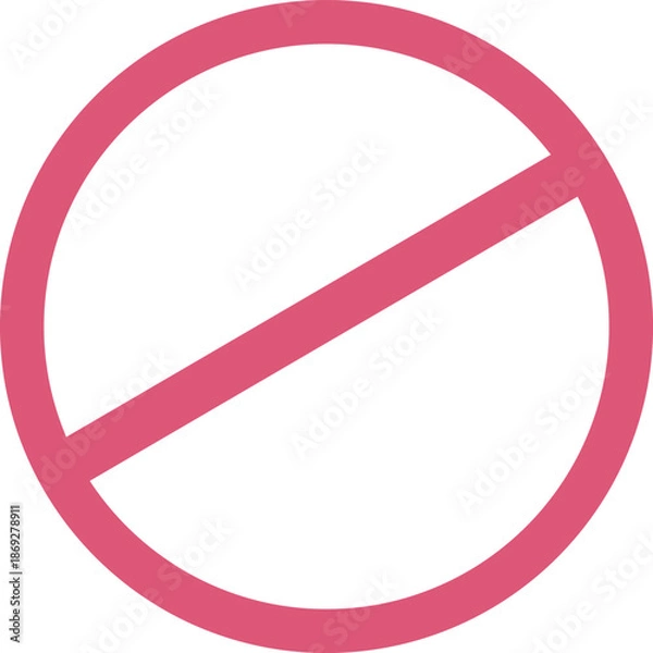 Obraz 赤い丸のばってんマーク　ベクターイラスト素材