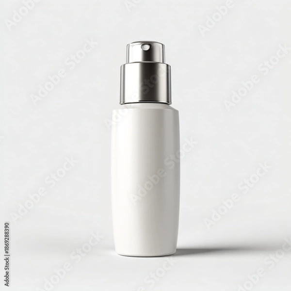 Obraz generic cosmetic bottle minimal studio lighting white background soft shadow hyper realistic