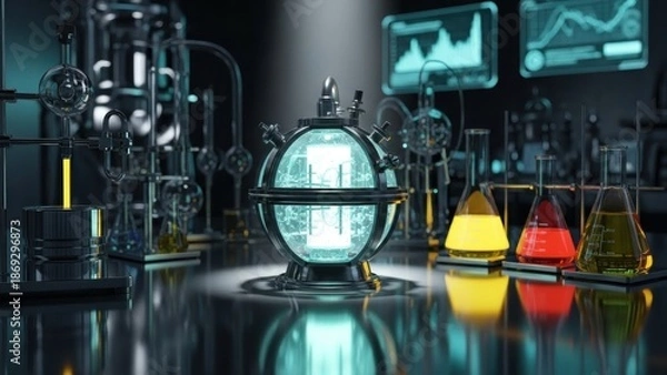 Obraz test tubes in laboratory