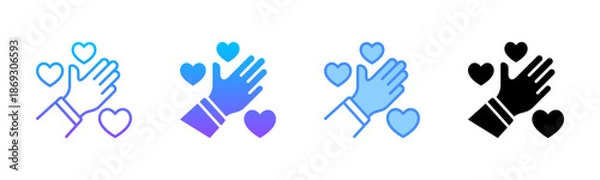Obraz Compassion Multi Style Icon Set