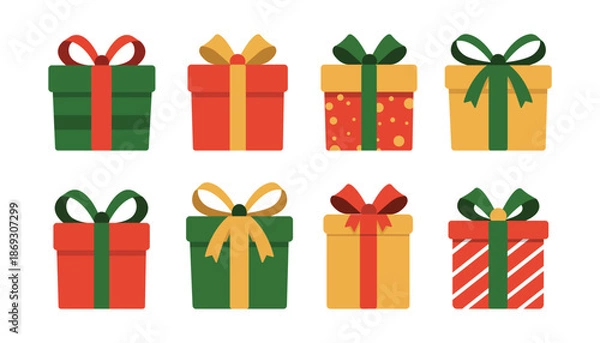 Obraz Gift Box and Present Vector Icon Set