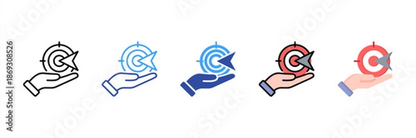 Obraz Goals Multi Style Icon Set