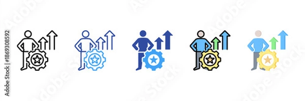 Obraz Self Improvement Multi Style Icon Set