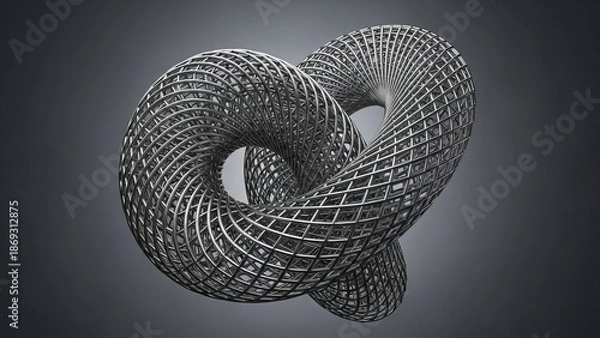 Obraz Complex Metallic Knot 3D Art