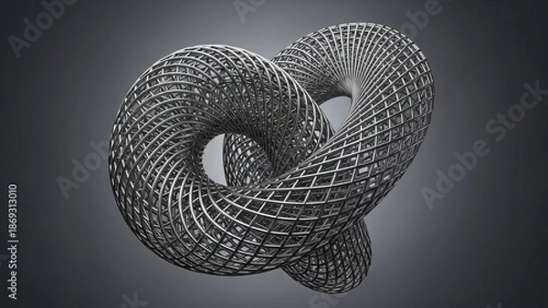 Obraz Complex Metallic Knot 3D Art