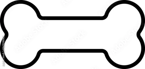 Obraz シンプルでかわいい骨の線画アイコン