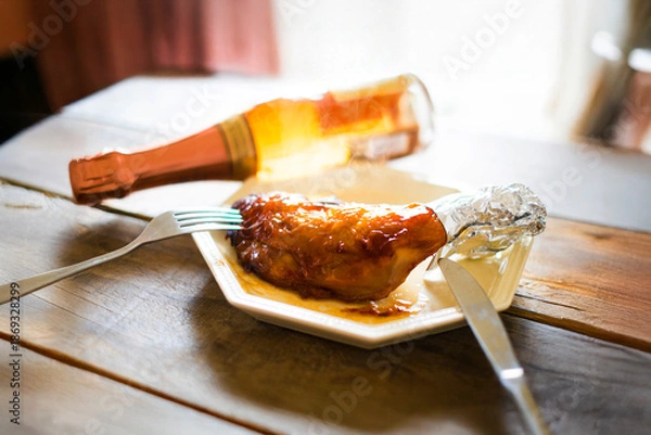 Fototapeta クリスマスチキンレッグ