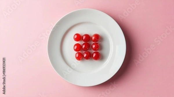 Obraz Cherry tomatoes arranged on a plate