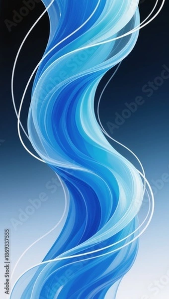 Obraz abstract blue background with abstract  wave 