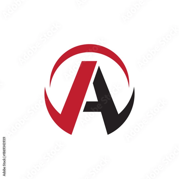 Fototapeta A initial letter logo