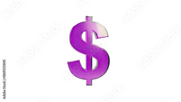 Obraz Purple 3D Dollar Sign