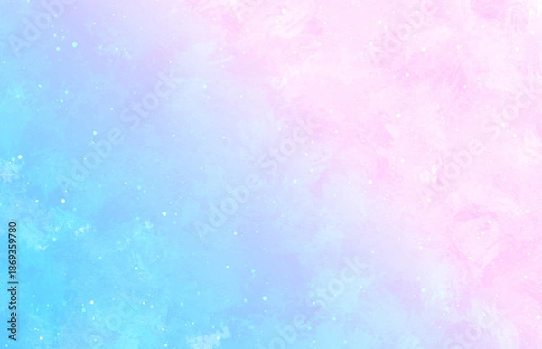Obraz 淡いピンクと水色の水彩テクスチャ背景　グラデーション