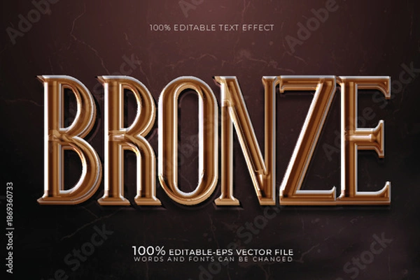 Obraz shiny bronze text effect