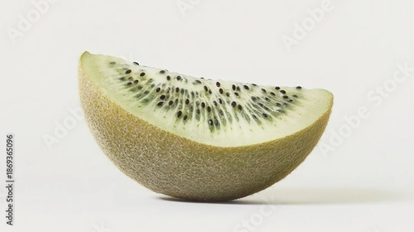 Obraz Kiwi slice against white background