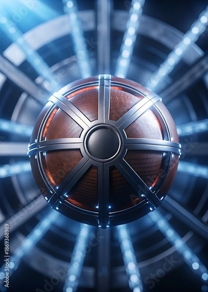 Obraz turistic Wheel Rim In Glowing Digital Interface Concept