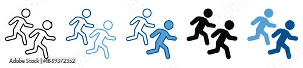 Obraz Competition icon set in multiple styles