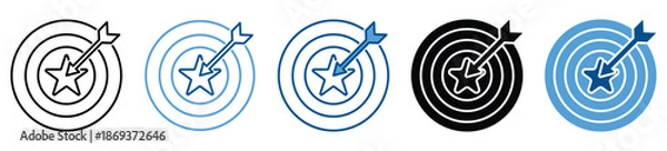 Obraz Goals icon set in multiple styles