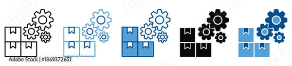 Obraz Product Management icon set in multiple styles