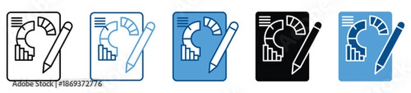 Obraz Data Analysis icon set in multiple styles