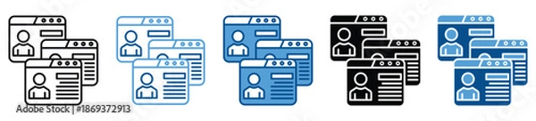 Obraz User Profile icon set in multiple styles