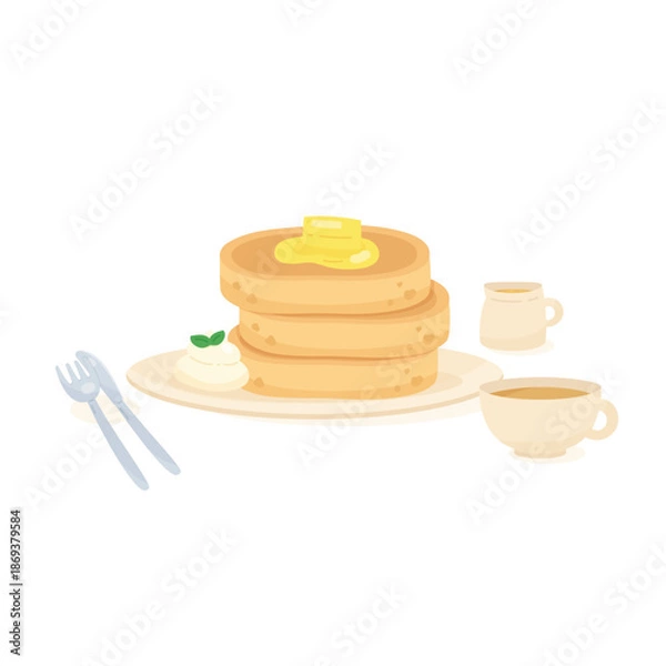 Obraz pancake menu set