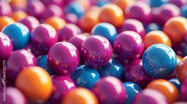 Obraz Abstract Wallpaper Featuring Vibrant Balls