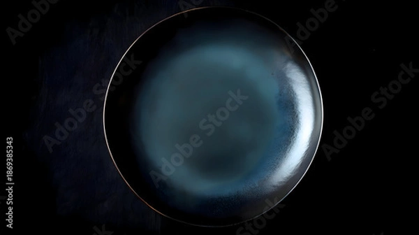 Obraz Abstract Dark Blue Circular Gradient Background
