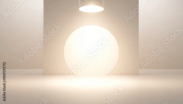 Obraz Minimal Abstract Background with Soft Central Glow,AI generated
