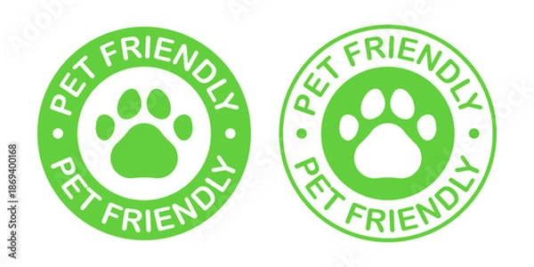 Obraz Vector Pet Friendly Round Labels