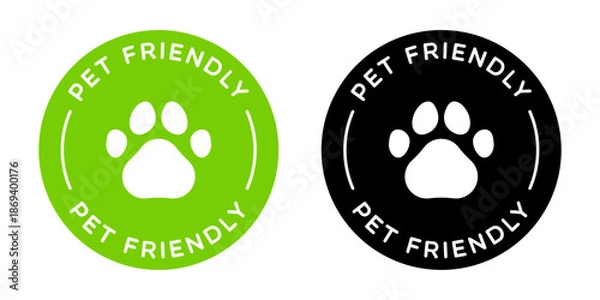 Obraz Round Vector Pet Friendly Labels