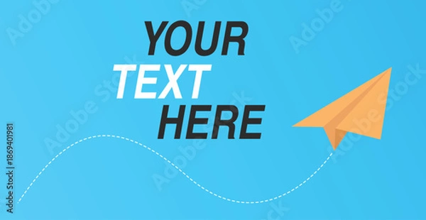 Obraz Professional vector background featuring a paper plane