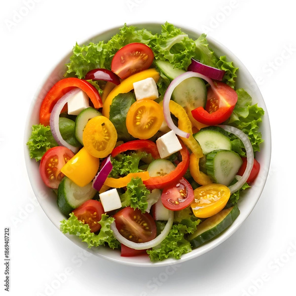Obraz fresh and delicious vegetable salad