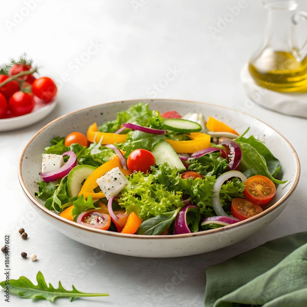 Obraz delicious salad in studio