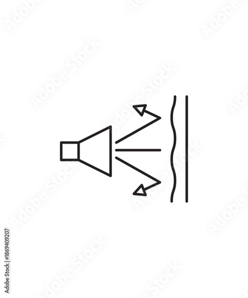 Obraz sound prof icon, vector best line icon.