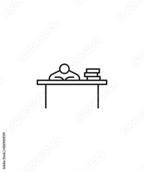 Obraz study icon, vector best line icon.
