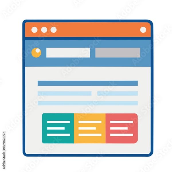 Obraz Web interface. Modern internet pages, vector illustration
