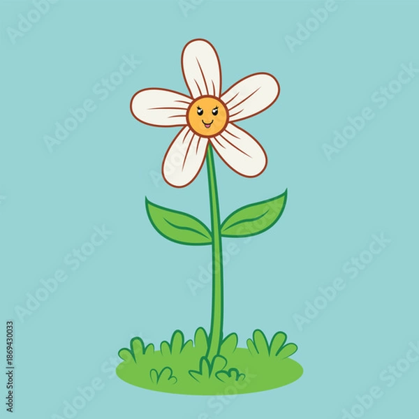Obraz Cartoon Flower illustration EPS Vector