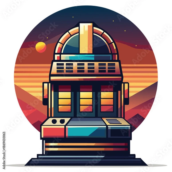 Obraz Retro jukebox illustration