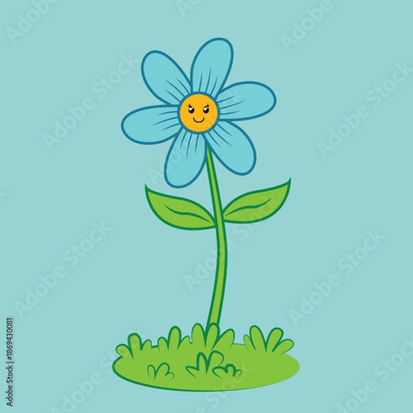 Obraz Cartoon Flower illustration EPS Vector