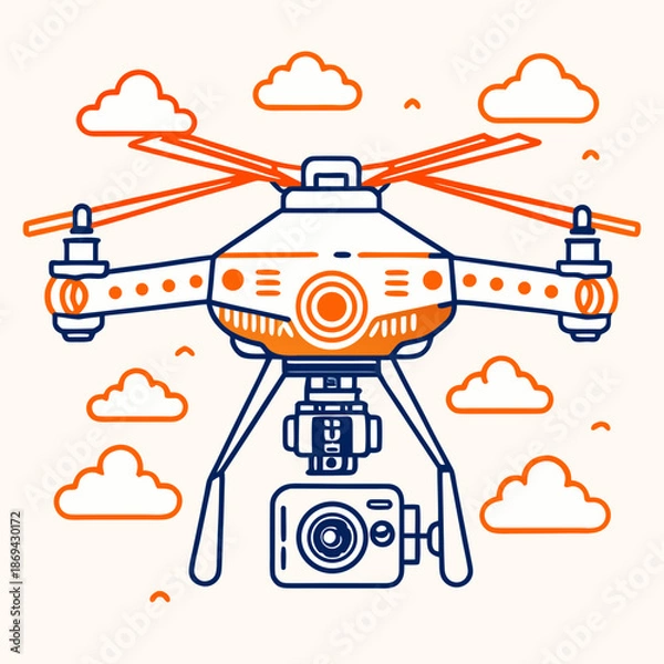 Obraz Drone with camera