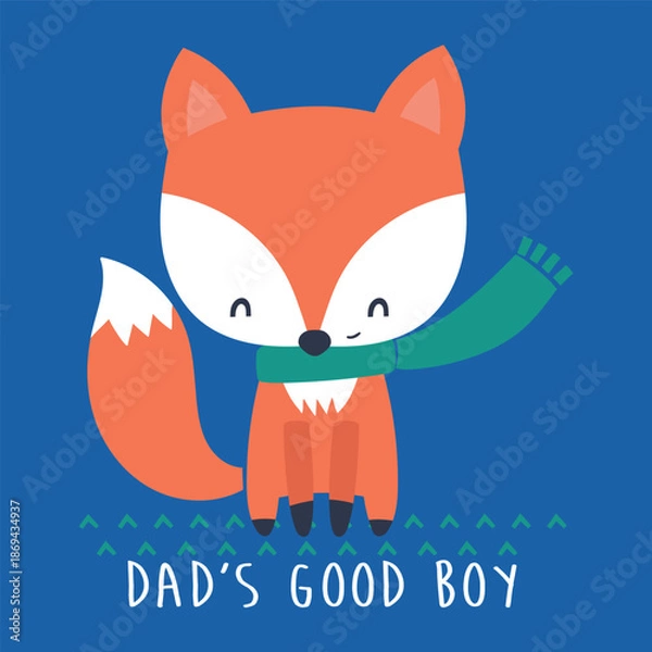 Obraz cute fox illustration