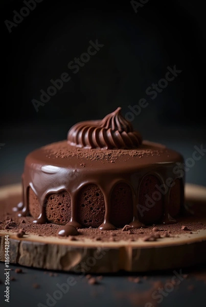 Obraz chocolate cake with nuts and chocolate
