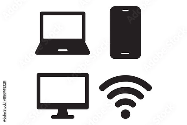 Obraz Technology Devices and Wireless Connectivity Icons